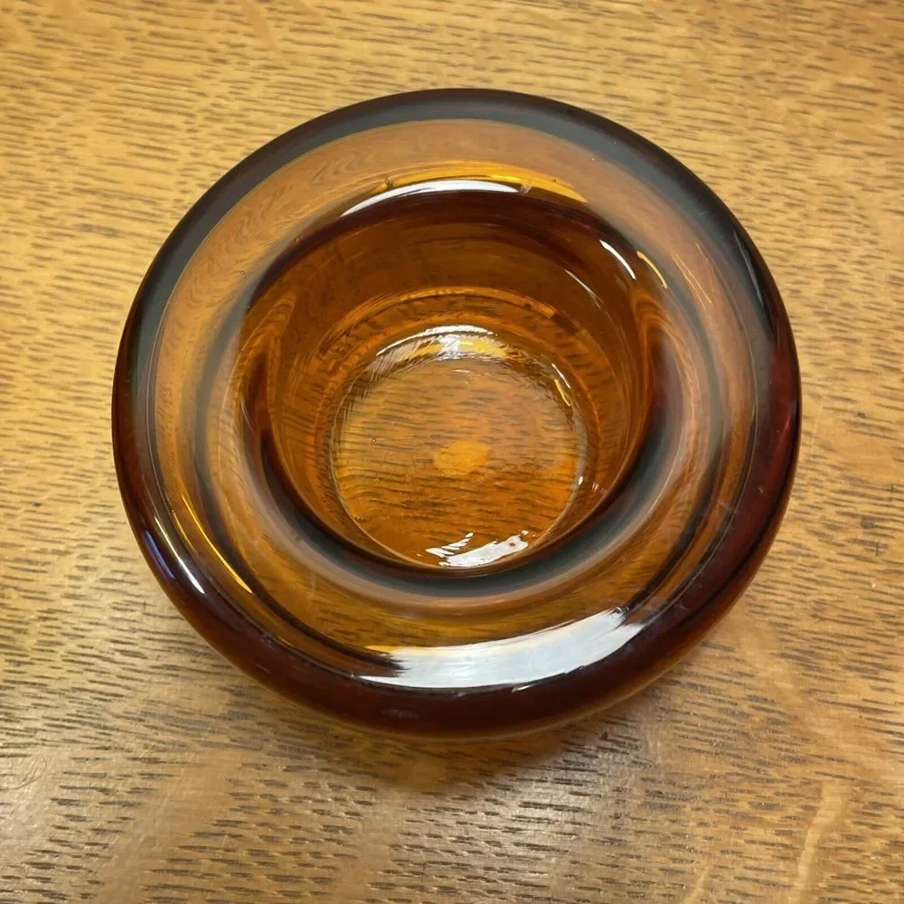 Home America Amber Glass With‎ Lid, Retro Style 5